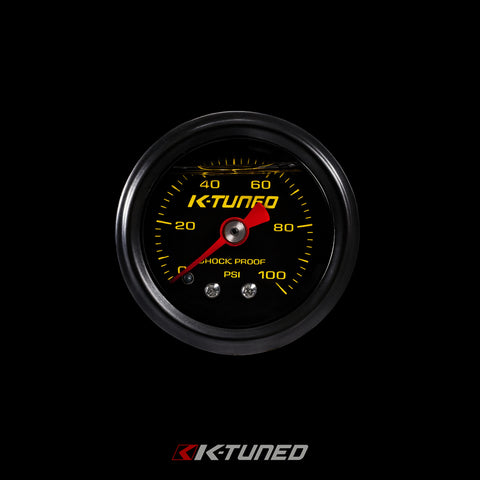K-Tuned Fuel Pressure Gauge, Liquid Filled (0-100 psi)