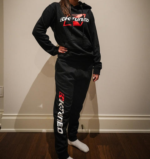 New* K-Tuned Hoodie - White and Red Logo on Black