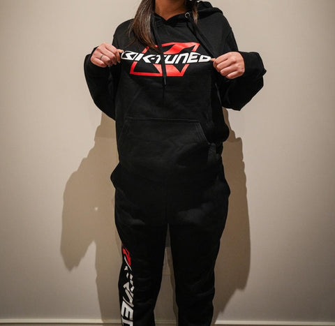 New* K-Tuned Hoodie - White and Red Logo on Black