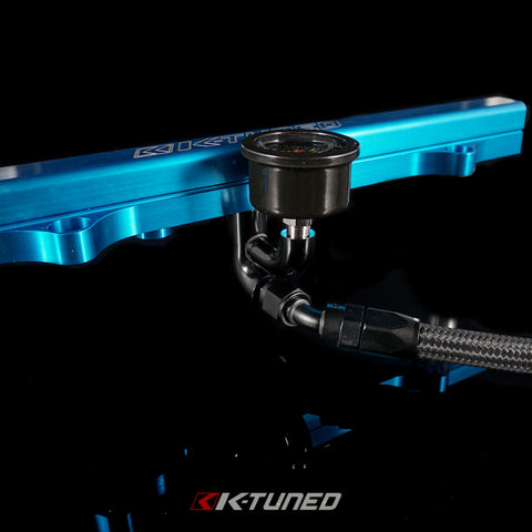 Center Mount Fuel Rail Fitting Gauge and 6AN Ports