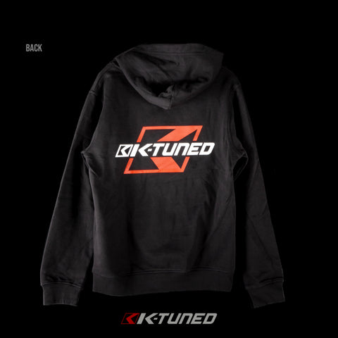 New* K-Tuned Hoodie - White and Red Logo on Black