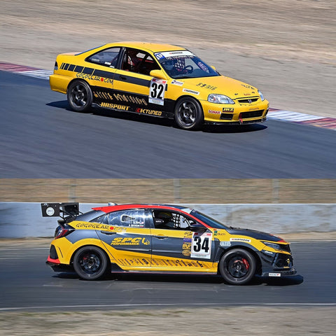 GoGoGear's FK8 and K Swapped Civic @ Thunderhill Endurance Race