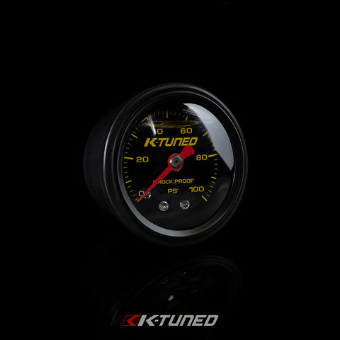 K-Tuned Fuel Pressure Gauge, Liquid Filled (0-100 psi)