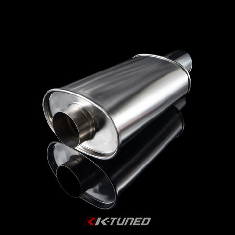 Universal Muffler - Polished / Long (Center Inlet / Outlet)