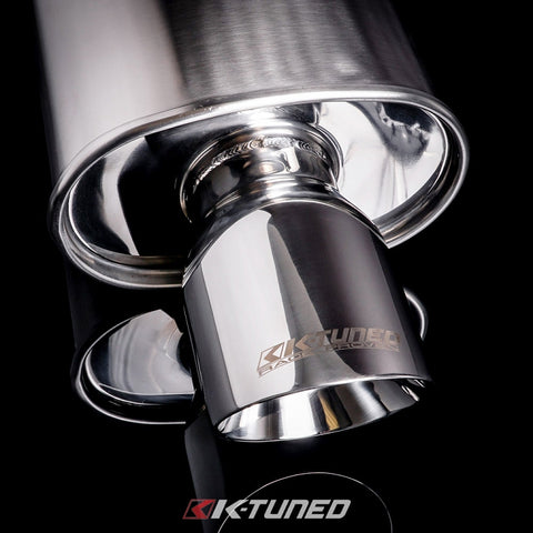 Open box***** 2.5" Universal Muffler - Polished / Short (Offset Inlet / Center Outlet)