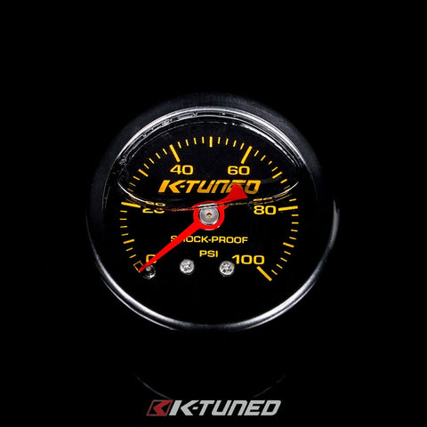 K-Tuned Fuel Pressure Gauge, Liquid Filled (0-100 psi)